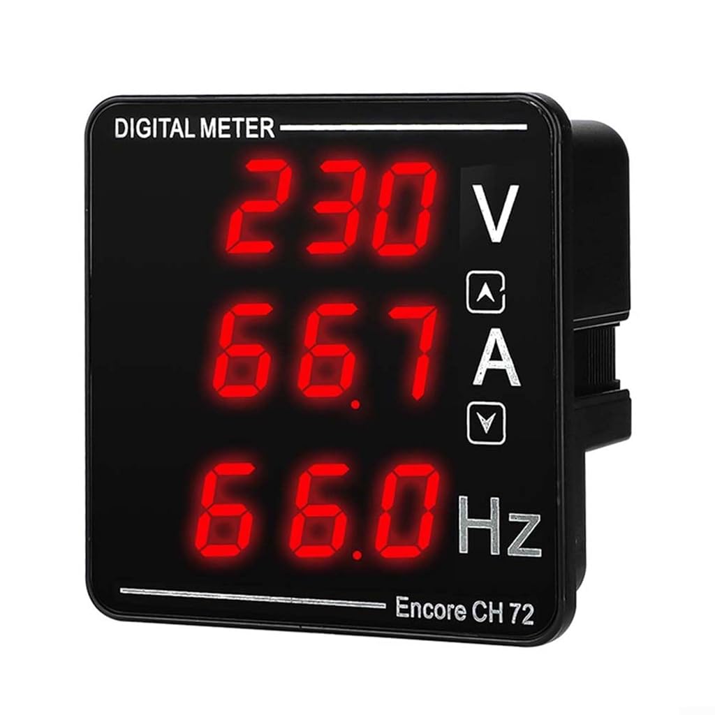 Serplex® Digital Multimeter 120A AC 50-500V LCD Display Digital Current Voltage Power Energy Multimeter Ammeter Voltmeter With Current Transformer 72 AC Voltage And Frequency Meter,Black