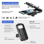 STHIRA® Mobile Holder for Bike, 360 ° Rotatable Outdoor Waterproof Phone Mount Holder with Aluminum Alloy Installation Base Anti-Glare Touch Screen Design Phone Holder for 6.1'' Phone and Below