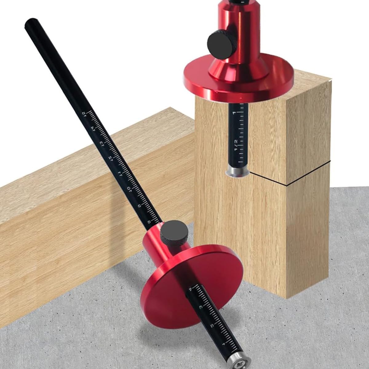 Serplex Wheel Marking Gauge for Woodworking with Adjustable Wheel and Laser Etched Scale | 3 PCS Aluminum Alloy Tool