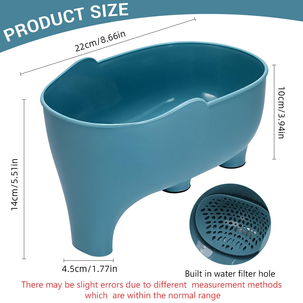 HASTHIP Vegetables Washing Basket for Fruits and Pasta with Elephant Legs Support | Blue PP Kitchen Strainer