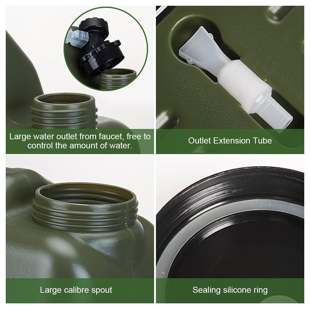 Optifit Camping Water Container for Outdoor Use with Easy Faucet and 12L Capacity | Food Grade PE