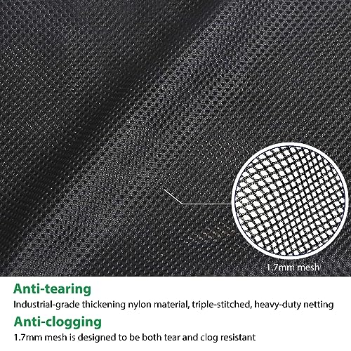 HASTHIP® Large Pond Pump Filter Bag 2-Pack, 31x41cm Nylon Mesh Barrier Bags with Drawstring for Fish Tanks, Prevents Clogging - Durable & Easy Maintenance, Universal Fit for Sump Pumps