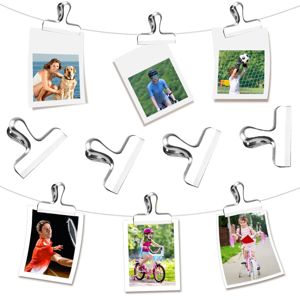 Supvox Stainless Steel Food Bag Clips 4 Pack for Snacks and Coffee with Spring Loaded Grip | Airtight Seal for Kitchen and Office Use