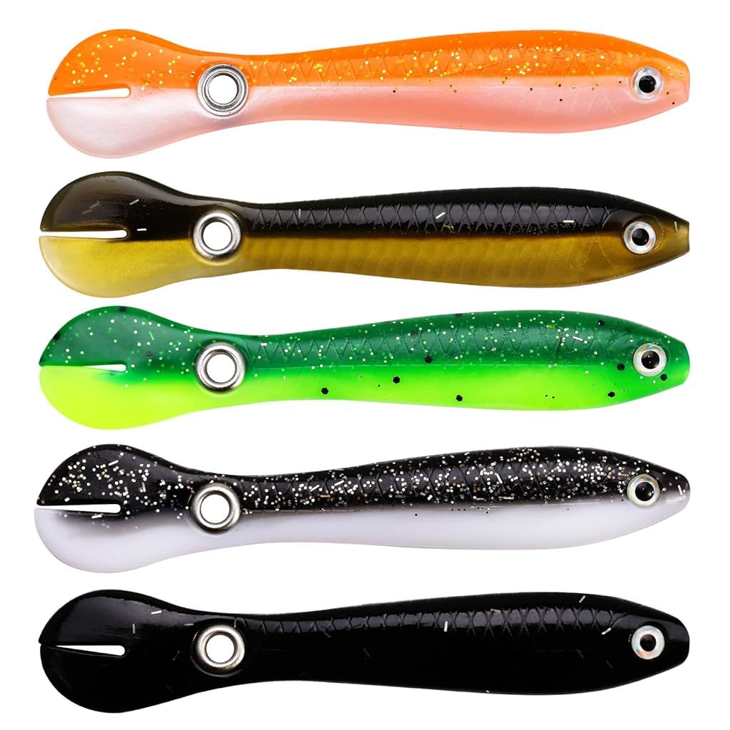 HASTHIP Fishing Lures Kit for Freshwater and Saltwater with 5 10cm Soft Loach Baits | Realistic PVC Design