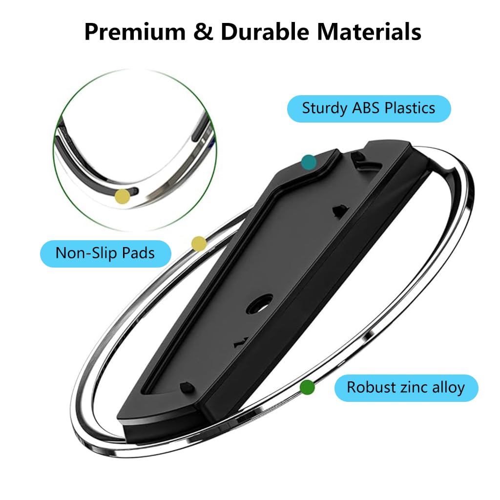 ZORBES PS5 Vertical Stand for Slim and Pro Consoles with Stainless Steel Ring Frame | Non Slip Space Saving Base