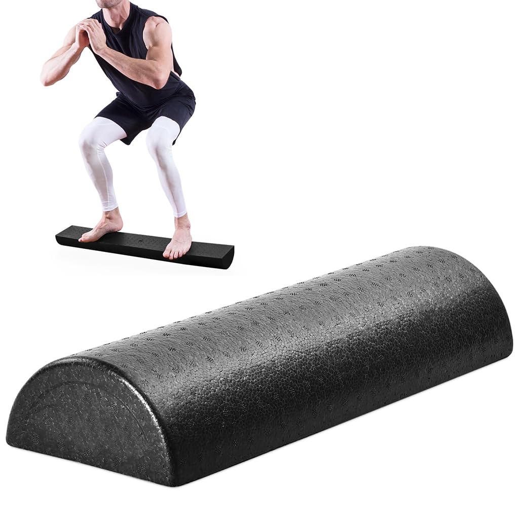 Proberos Half Round Massage Roller for Gym Exercise with Dual Texture Nodes and 45cm EPP Foam | Muscle Relief and Balance Training
