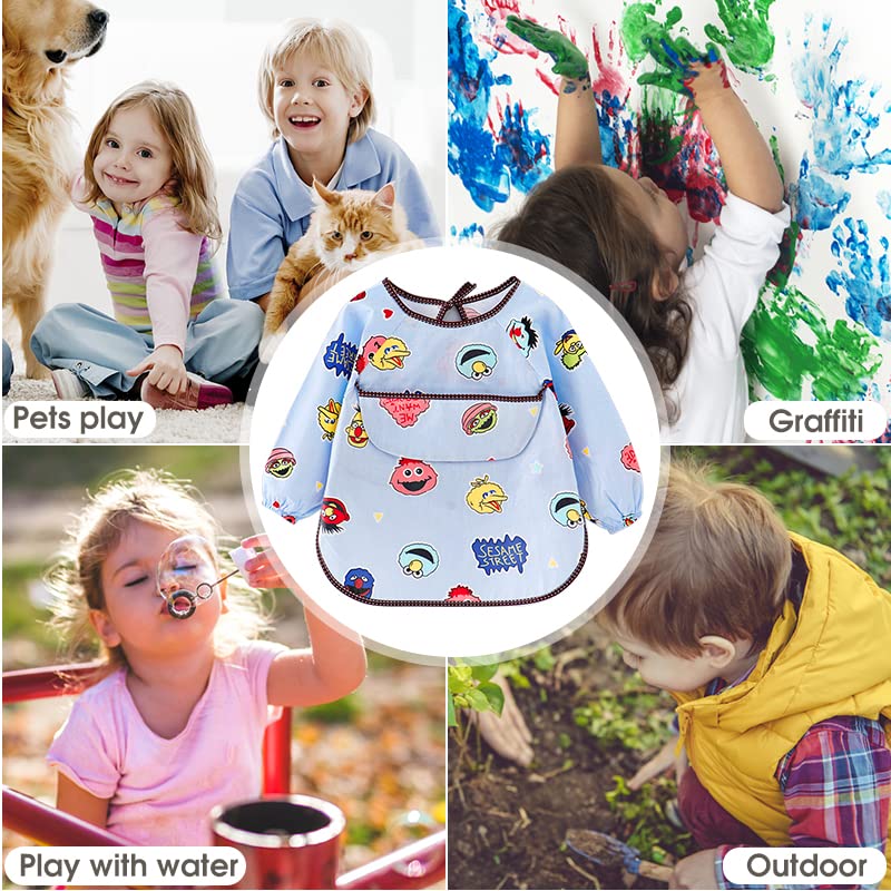 SNOWIE SOFT Baby Bib for Toddlers featuring Waterproof TPU Fabric and Elastic Sleeves | Fits 6–24 Months