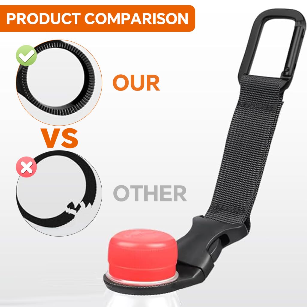 Proberos Water Bottle Grip for Hiking and Travel with Screw Lock Carabiner | 1680D Nylon