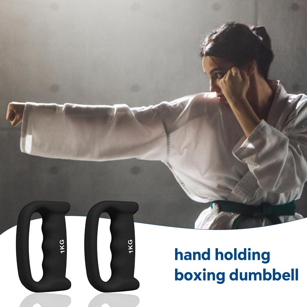 Proberos Dumbbell Pair for Aerobic Boxing Workouts with Ergonomic Grip and 1kg Iron Core