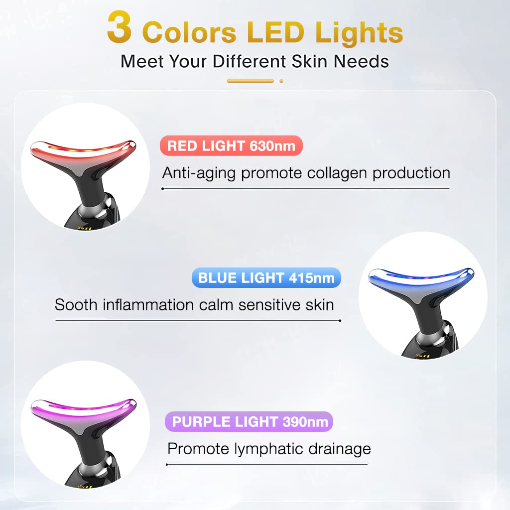 HANNEA Red Light Therapy Mask for Face and Neck with EMS Microcurrent & 500mAh USB Rechargeable Design | Anti Wrinkle Lifting and Skin Rejuvenation Device