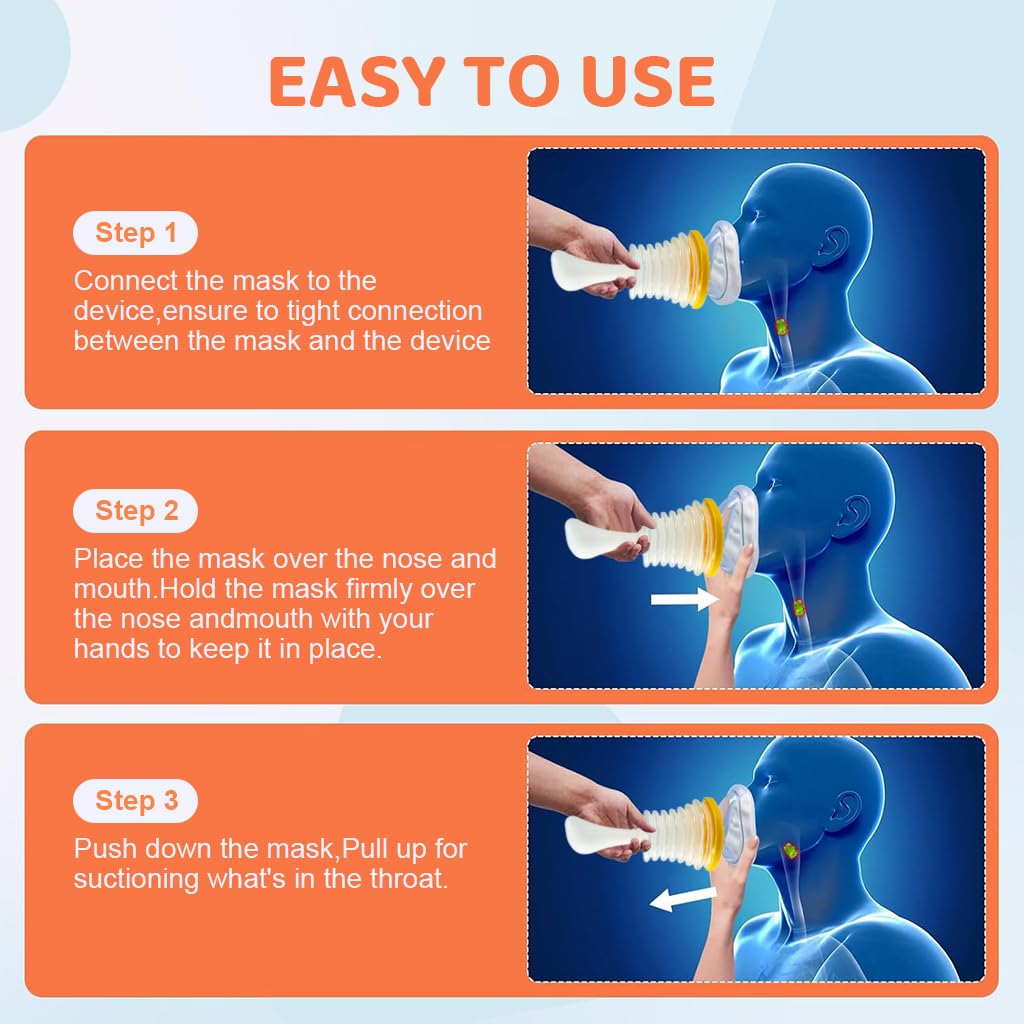 HANNEA Choking Rescue Device for Kids and Adults with Manual Airway Suction | 2 PCS Emergency Kit