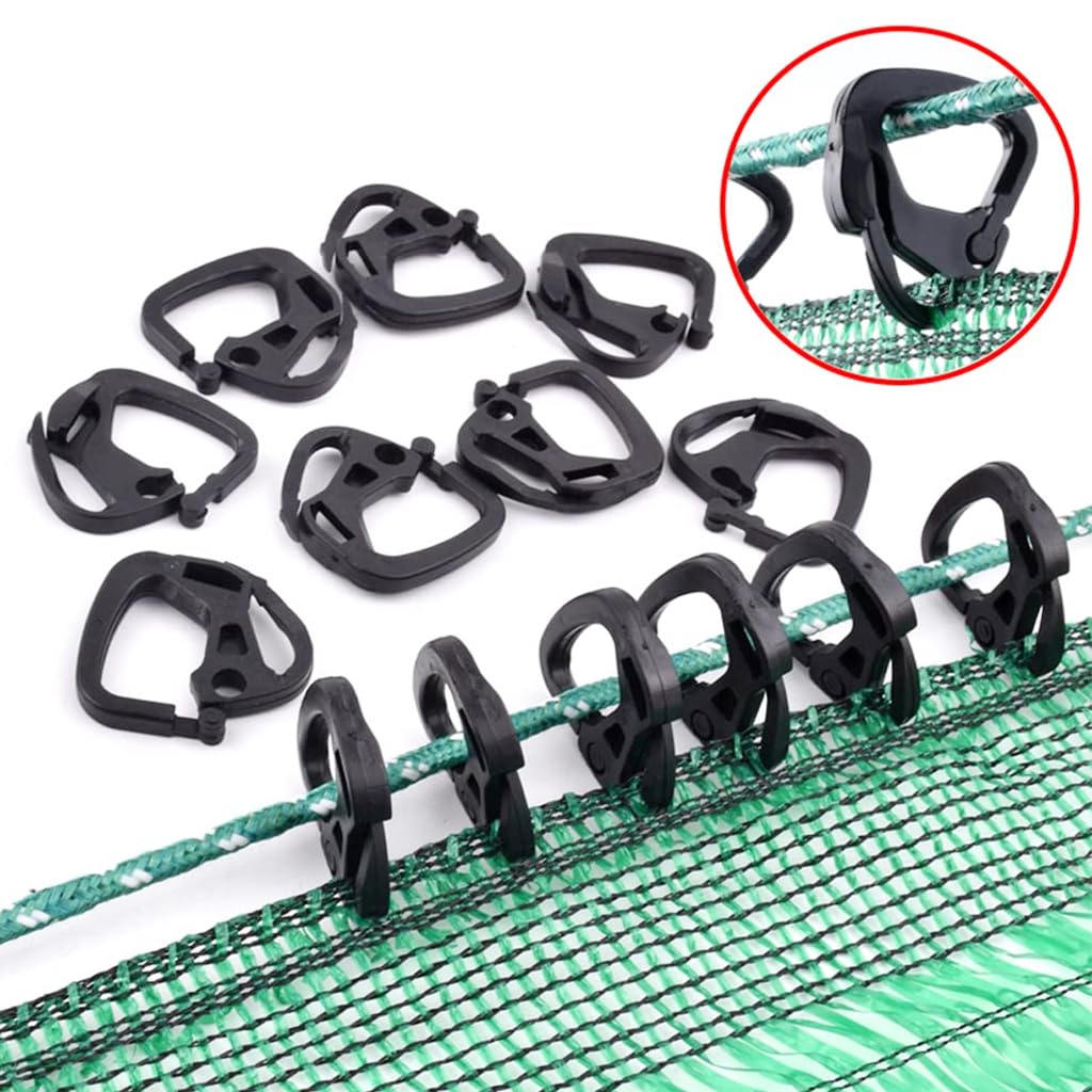 Optifit Plastic Sun Shade Clips for Garden and Patio with Easy Press Design 30 pcs | Secure Mesh Fastening