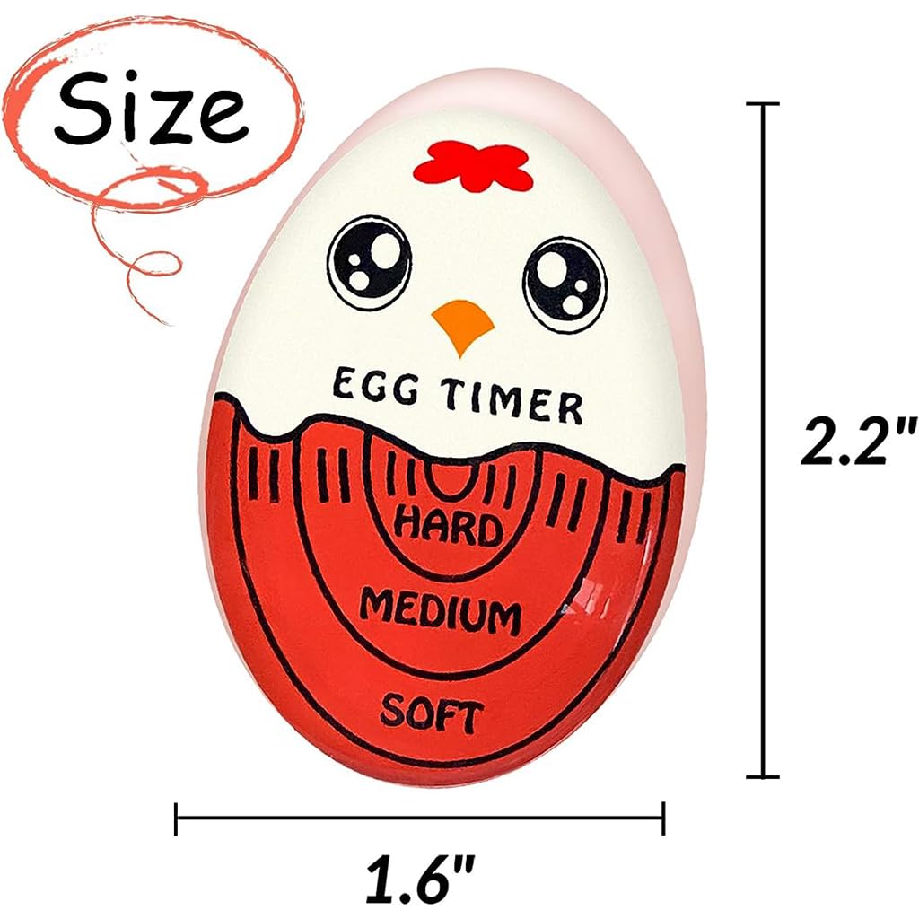 HASTHIP® Kitchen Time Egg Timer for Boiling Eggs Heat Resistant Egg Timer Safe Color Changing Egg Timer Indicate Doneness Levels, Soft-Boiled, Medium-Boiled, and Hard-Boiled