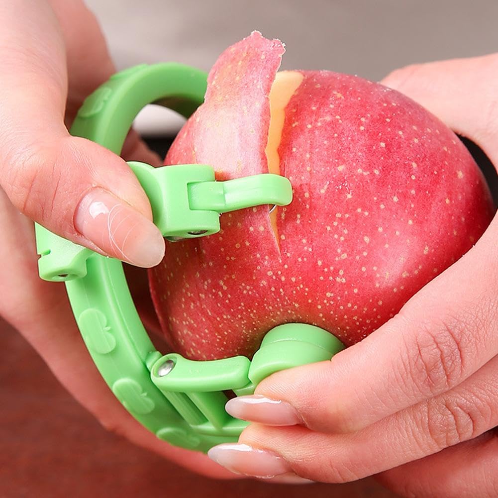 Supvox Ring Fruit Peeler for Pear Peach and Kiwi with Spiked Grips & Stainless Steel Blades