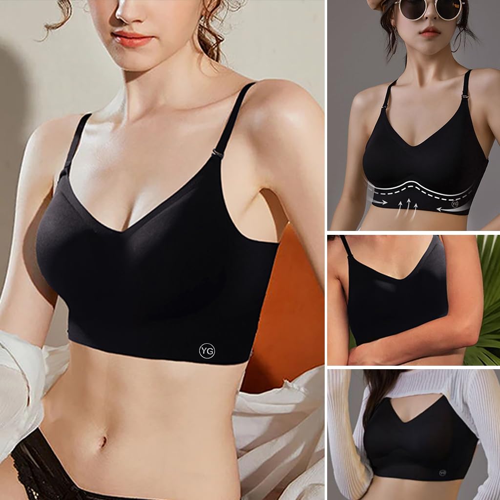 PALAY Seamless Low Back Bra for Backless Outfits with Multiway Adjustable Straps and Removable Pads