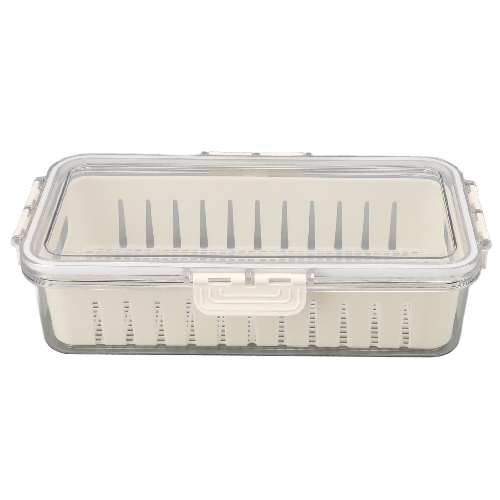 ZIBUYU® Refrigerator Organizer, Multifunctional Food Storage with Drain Tray