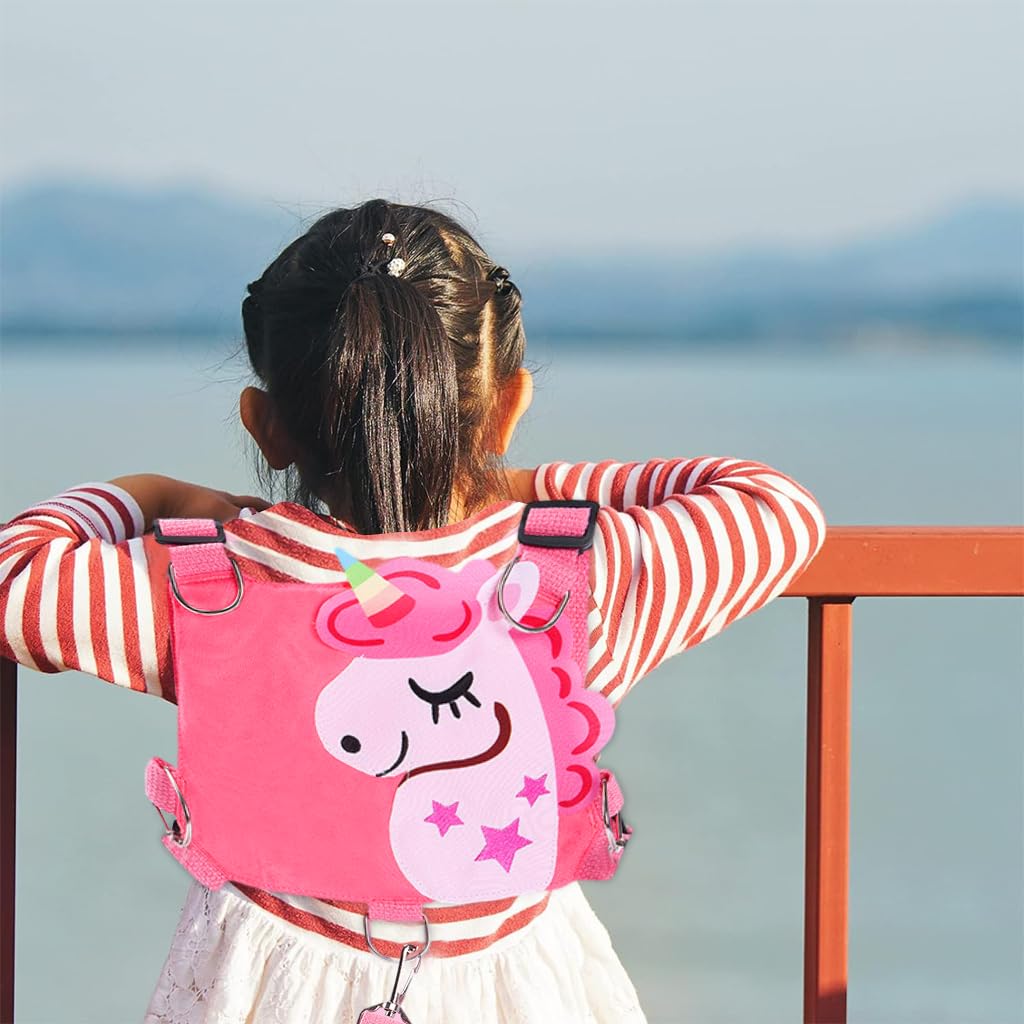 SNOWIE SOFT Baby Walking Harness for Toddlers with 2 m Leash & Metal D Ring | Pink Unicorn