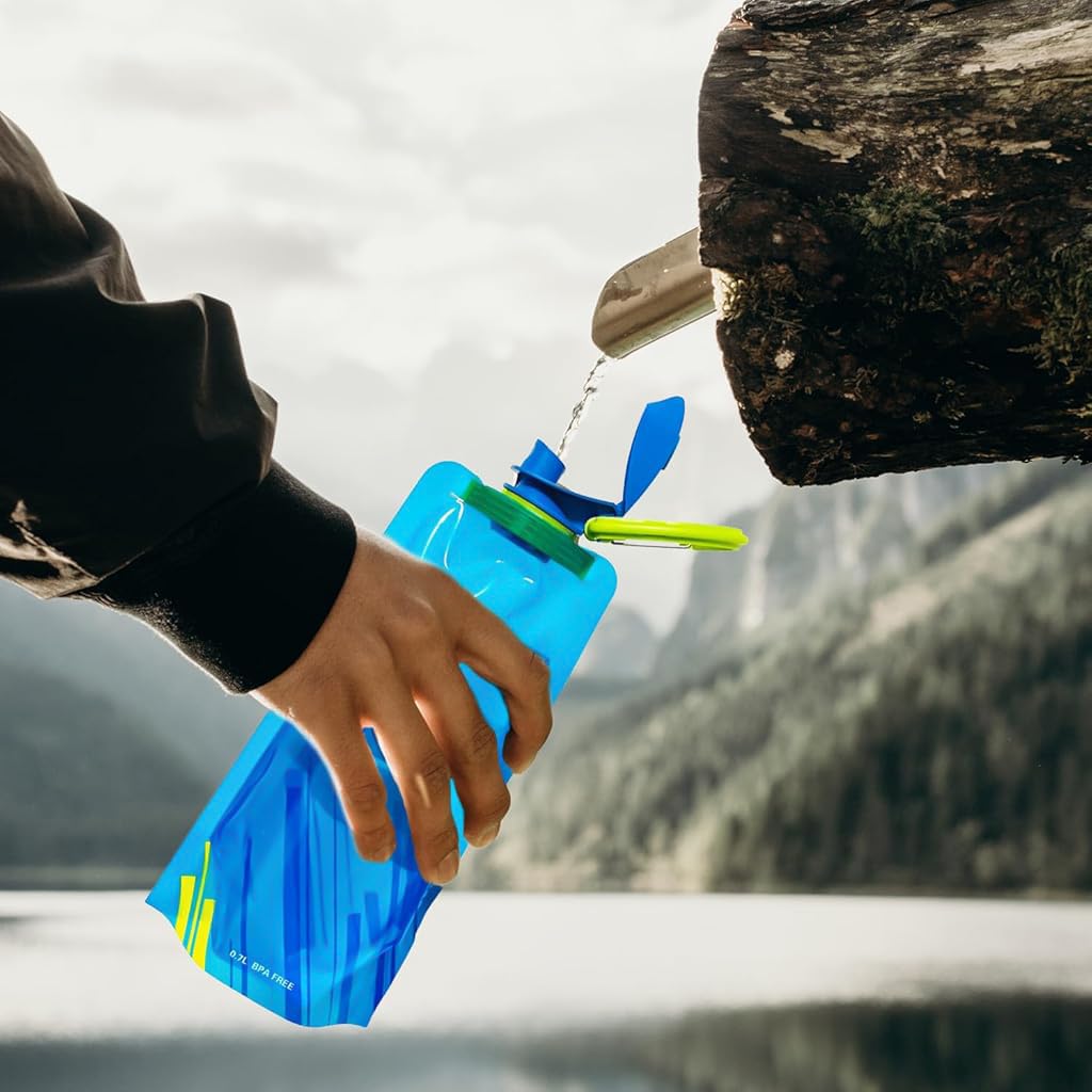 ZIBUYU Water Pouches 700ml for Running and Hiking with Quick Release Buckles | Leak Proof Refillable Bottles