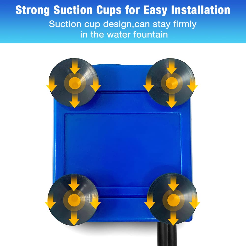 ELEPHANTBOAT Cat Water Fountain Pump with 5V USB Low Noise Motor | Replacement Dispenser for Pets