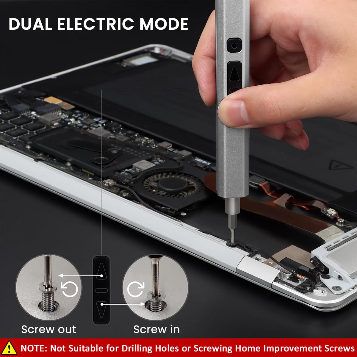 Serplex Electric Screwdriver Set for Electronics with 30 Bits and LED Light | USB Rechargeable
