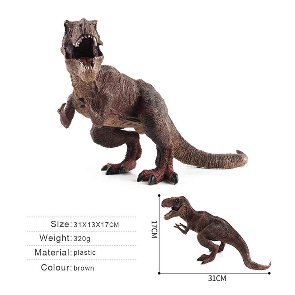 PATPAT Dinosaur Toys for Kids with Realistic Hand Painted Details 31 x 17 x 13 cm | Brown T Rex Figure