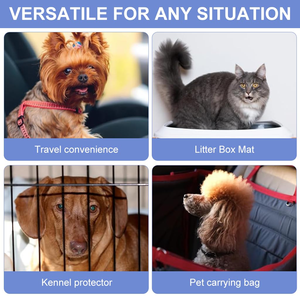 Qpets Dog Diaper Liners for Puppies and Seniors with Sticky Backing | 30 Count Breathable Cotton Pads