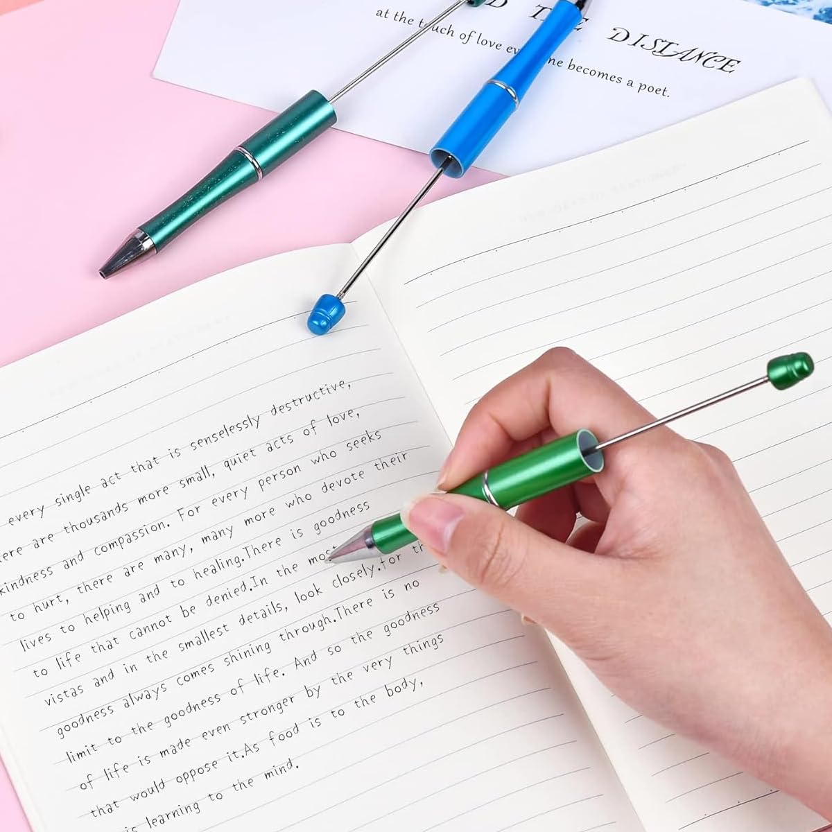 Climberty Beadable Pens for DIY Crafts featuring 15 pcs set with 1.0mm smooth ballpoint | Ideal Gift