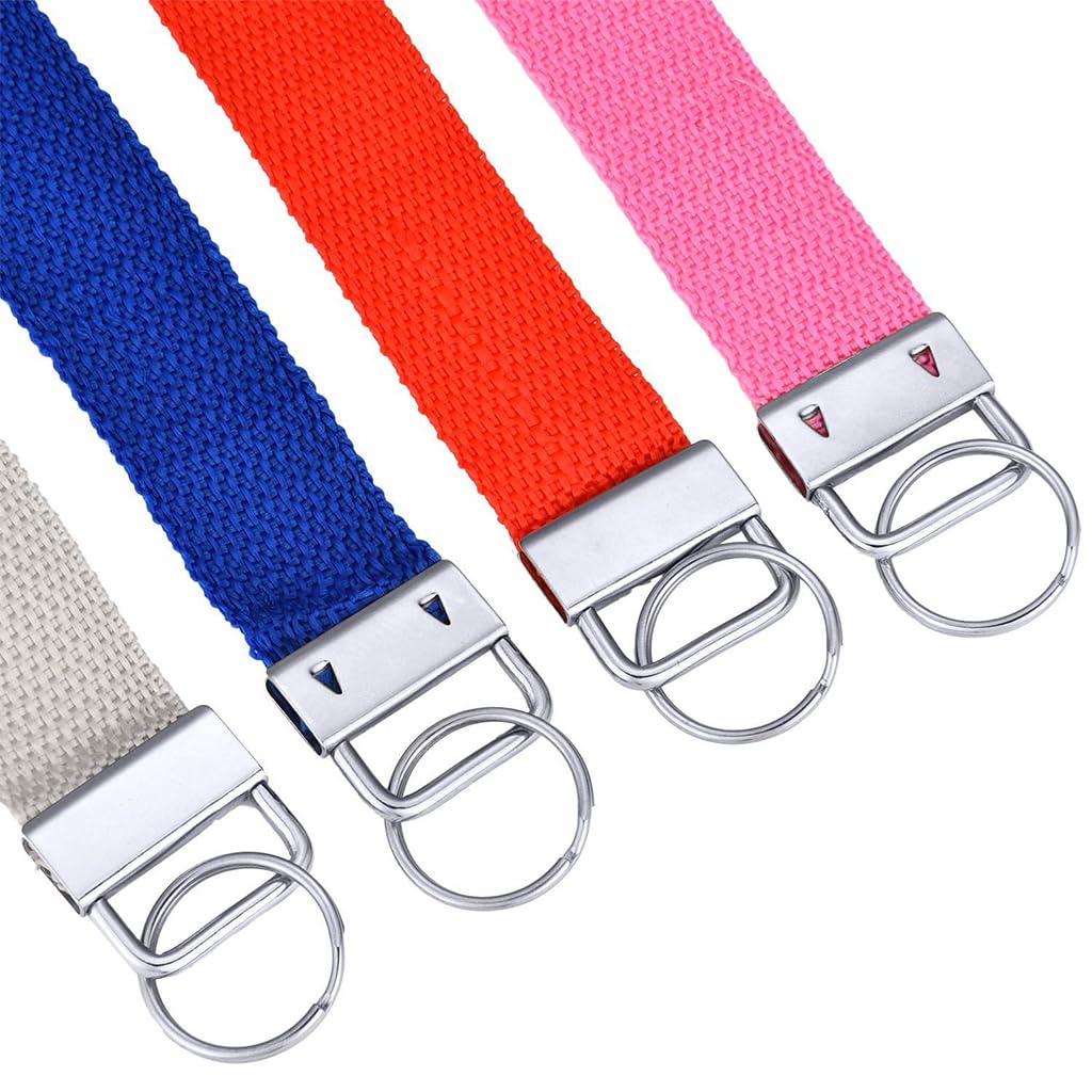 HASTHIP Key Fob Hardware for Wristlets with 30 Sets and 1 Key Fob Glass Running Pliers | 3 Colors