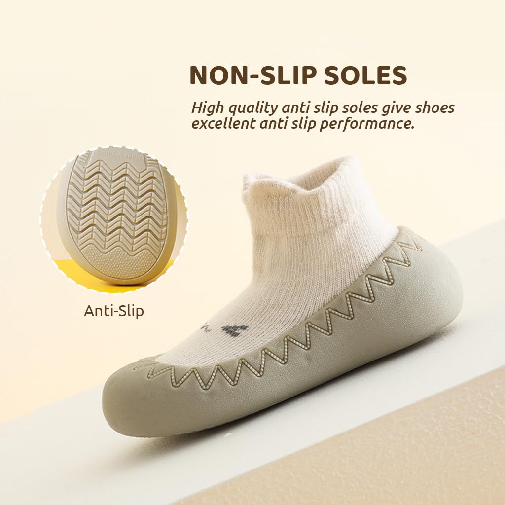 SNOWIE SOFT Winter Baby Shoes for 6–12 Months with Anti Skid Rubber Sole and Plush Liner