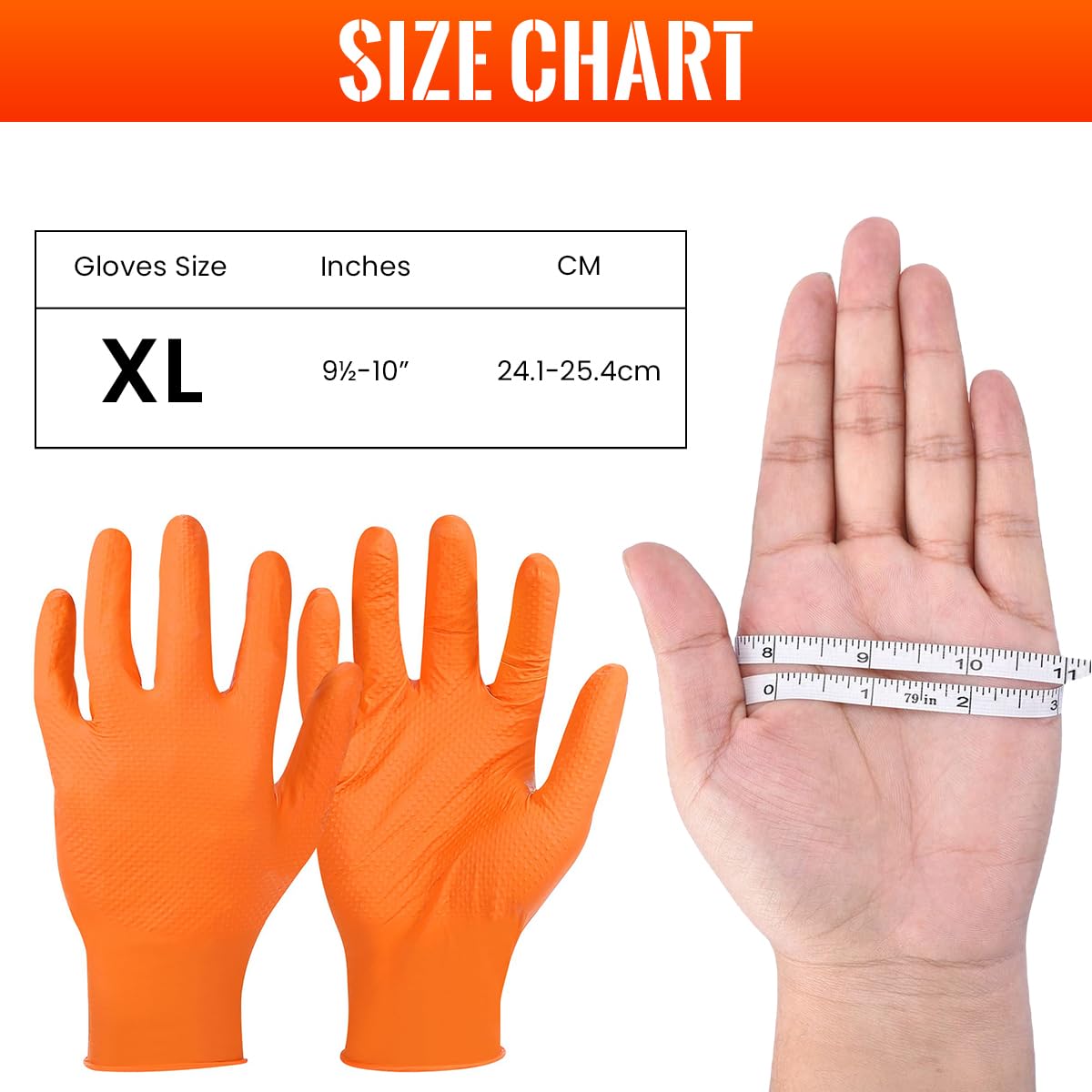 Serplex Work Gloves for Cleaning and Gardening with Textured Grip 10 Pair XL Nitrile