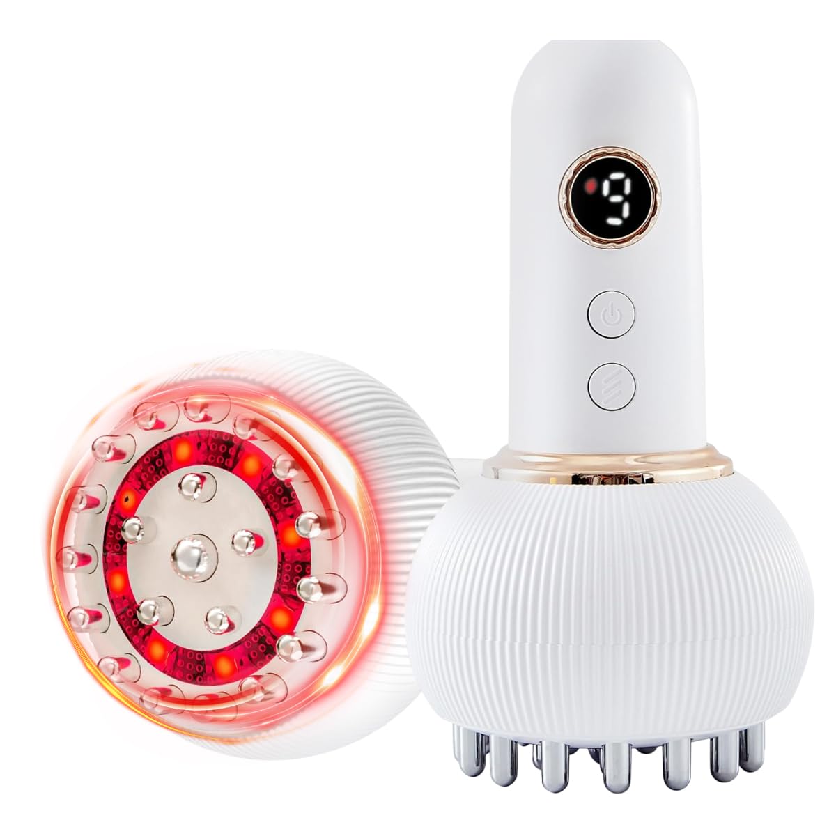 HANNEA Lymphatic Drainage Massager for Legs and Arms with Microcurrent and Heat | Rechargeable White