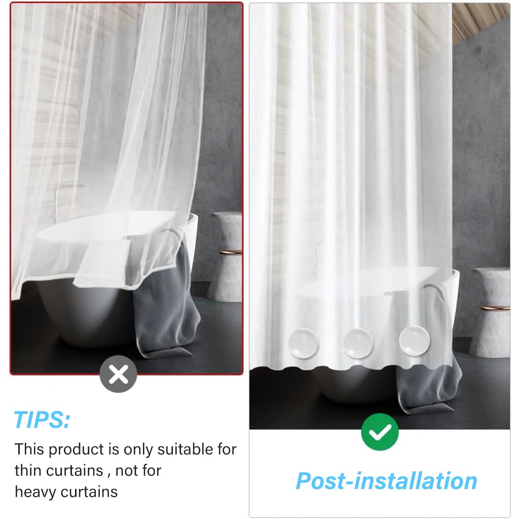 HASTHIP® 3 Pair Curtain Weights Strong Curtain Magnet Weights Shower Curtain Magnet Weight Magnet Curtain Weights for Drapery, Tablecloth, Table Runner