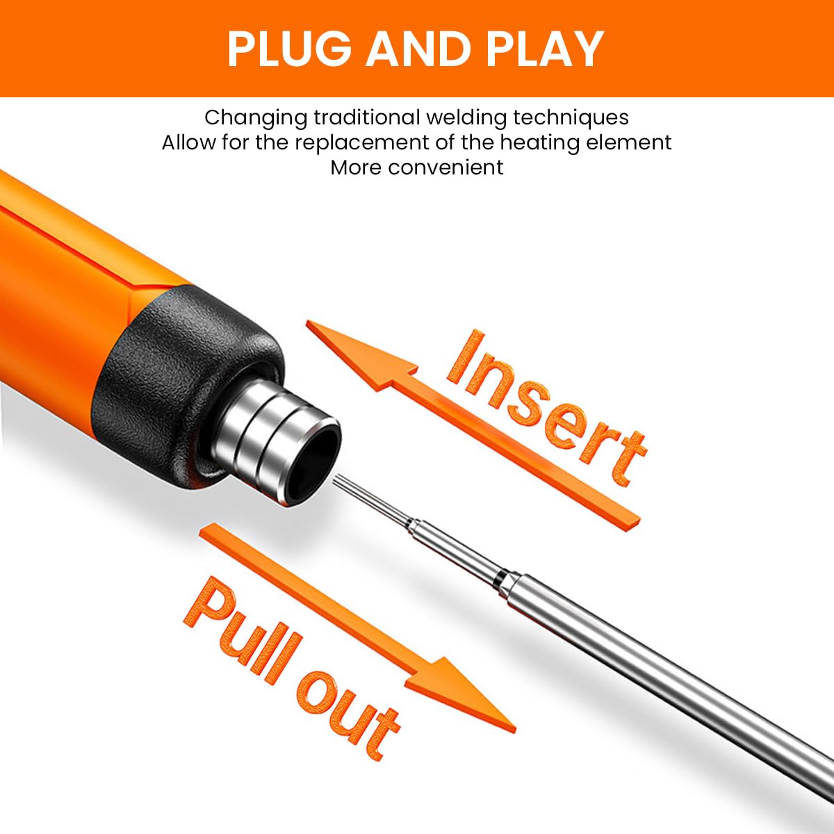 Serplex Soldering Iron Tips 4PCS for USB 5V8W Tool featuring Ceramic Heating Component