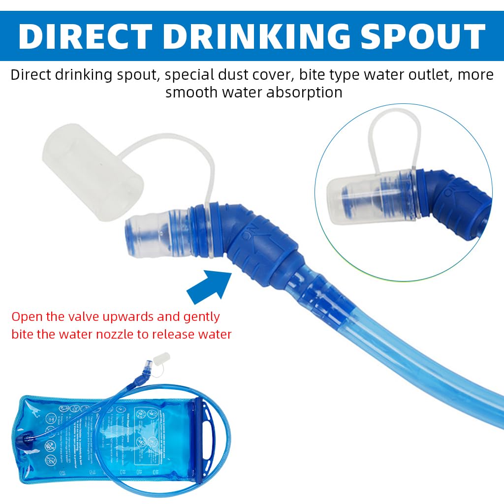 Proberos Hydration Water Bladder for Camping and Hiking with 3L Leakproof Hose | BPA-Free Blue