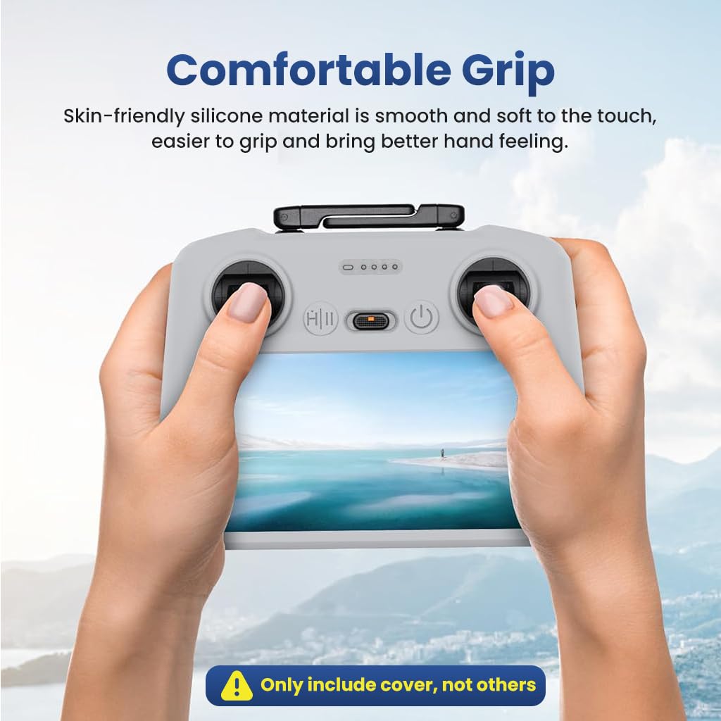 ZORBES Silicone Case for DJI RC 2 Remote Controller with 5.5 in Screen Support | Anti Slip Cover for Air 3 and Mini 4 Pro