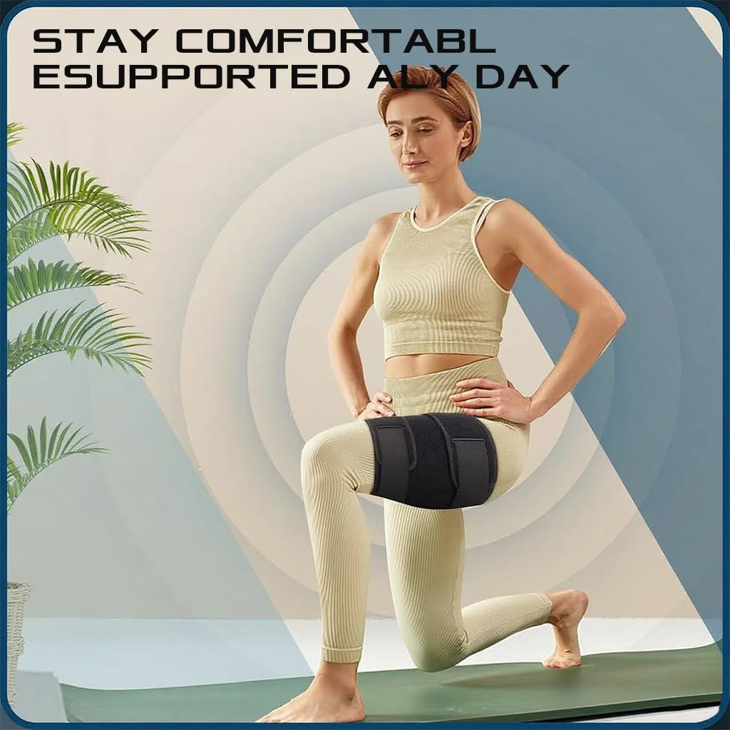 HANNEA Hip Brace for Muscle Recovery and Sciatica Relief featuring Adjustable Compression Wrap