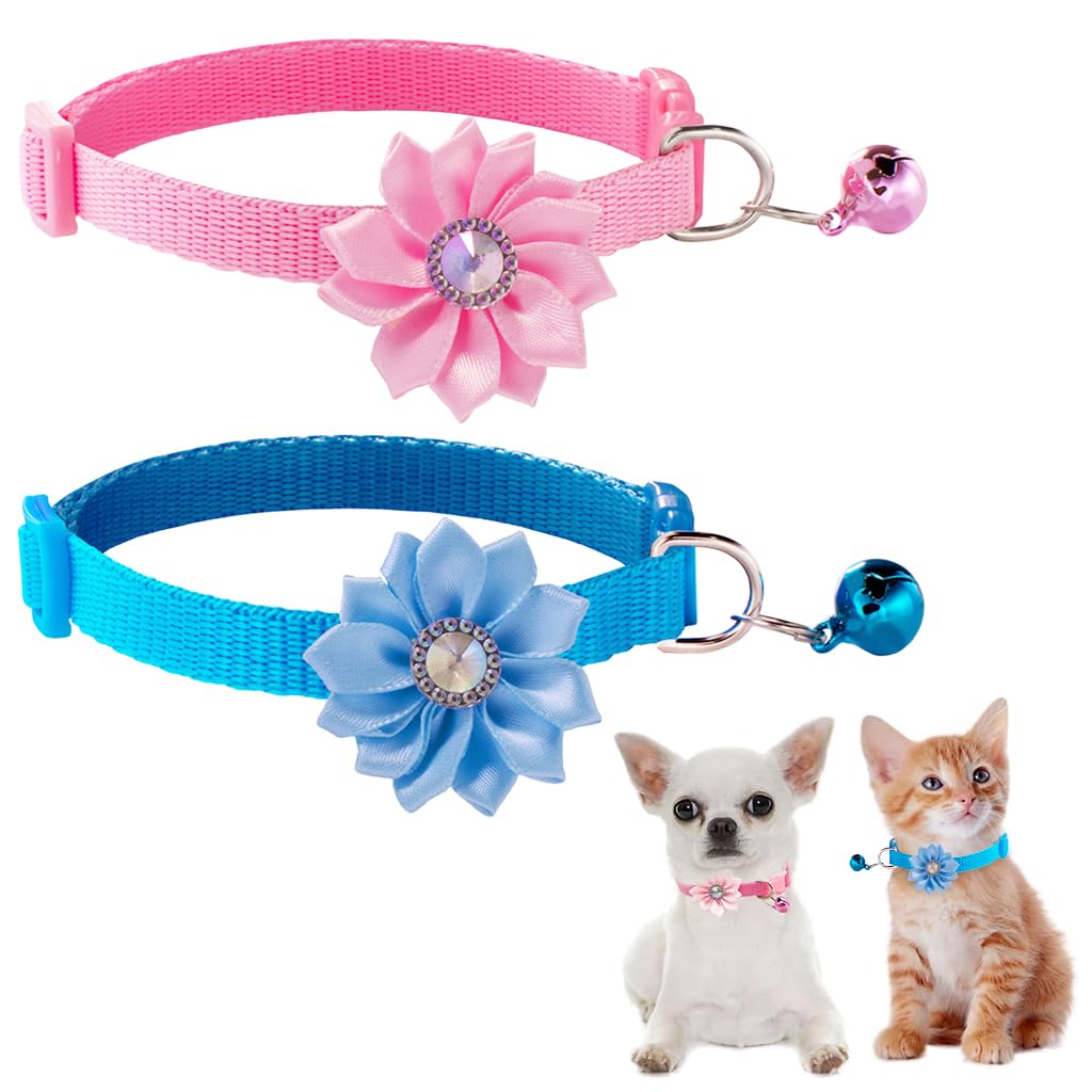 Qpets® Sky Blue Puppy Collar with Bell