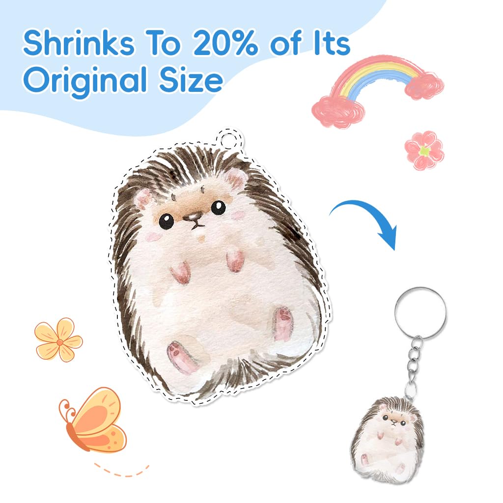 PATPAT Heat Shrink Art Film Paper for DIY Crafts with Translucent Frosted Finish 20Pcs 20x14.5cm