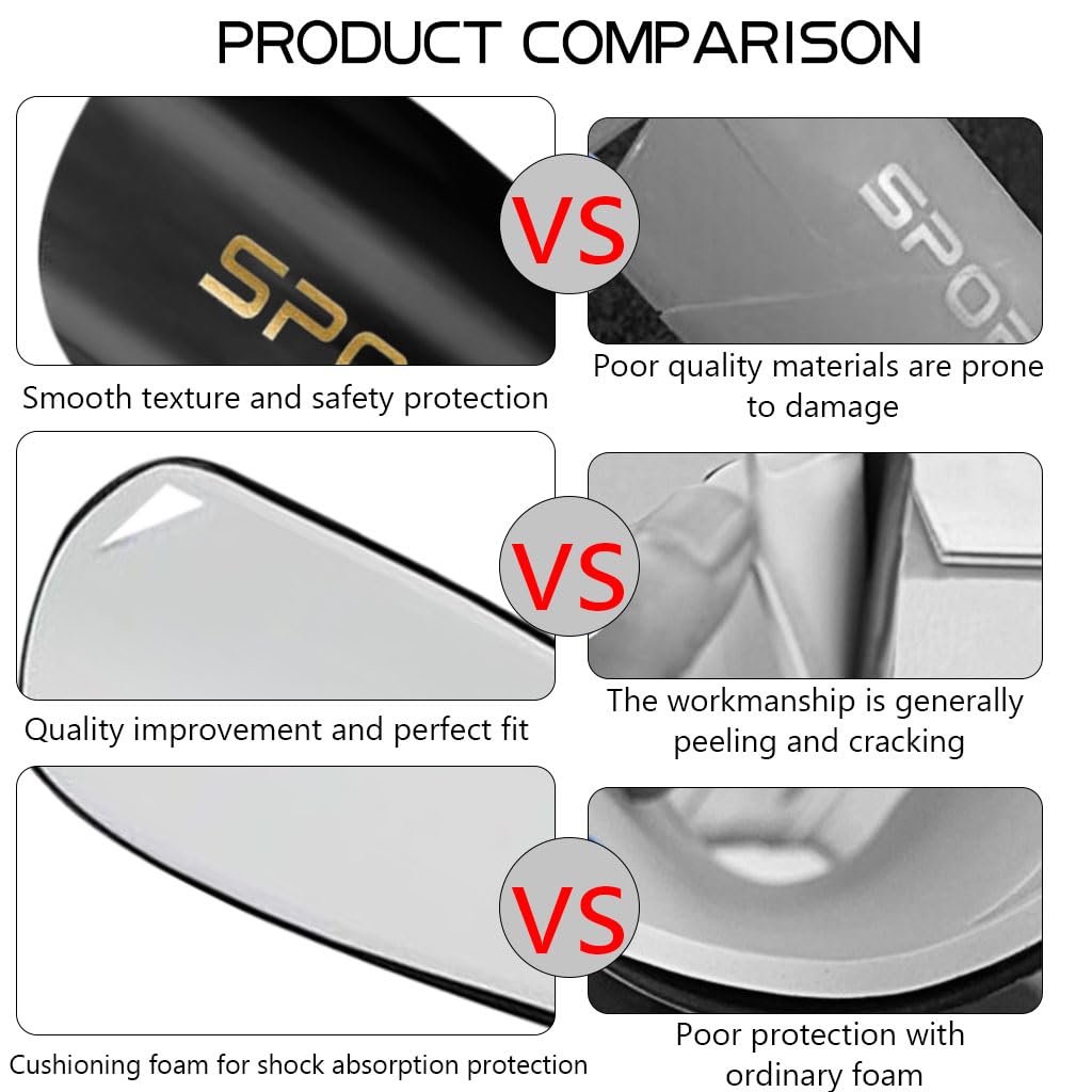 Proberos Football Shin Guards Set for Kids with EVA Cushioning and Breathable Sleeves | Soccer Rugby Hockey Use