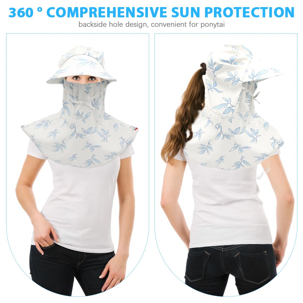 SANNIDHI Sun Hat for Women with UPF 50+ Wide Brim and One Piece Neck Wrap | Breathable Fabric