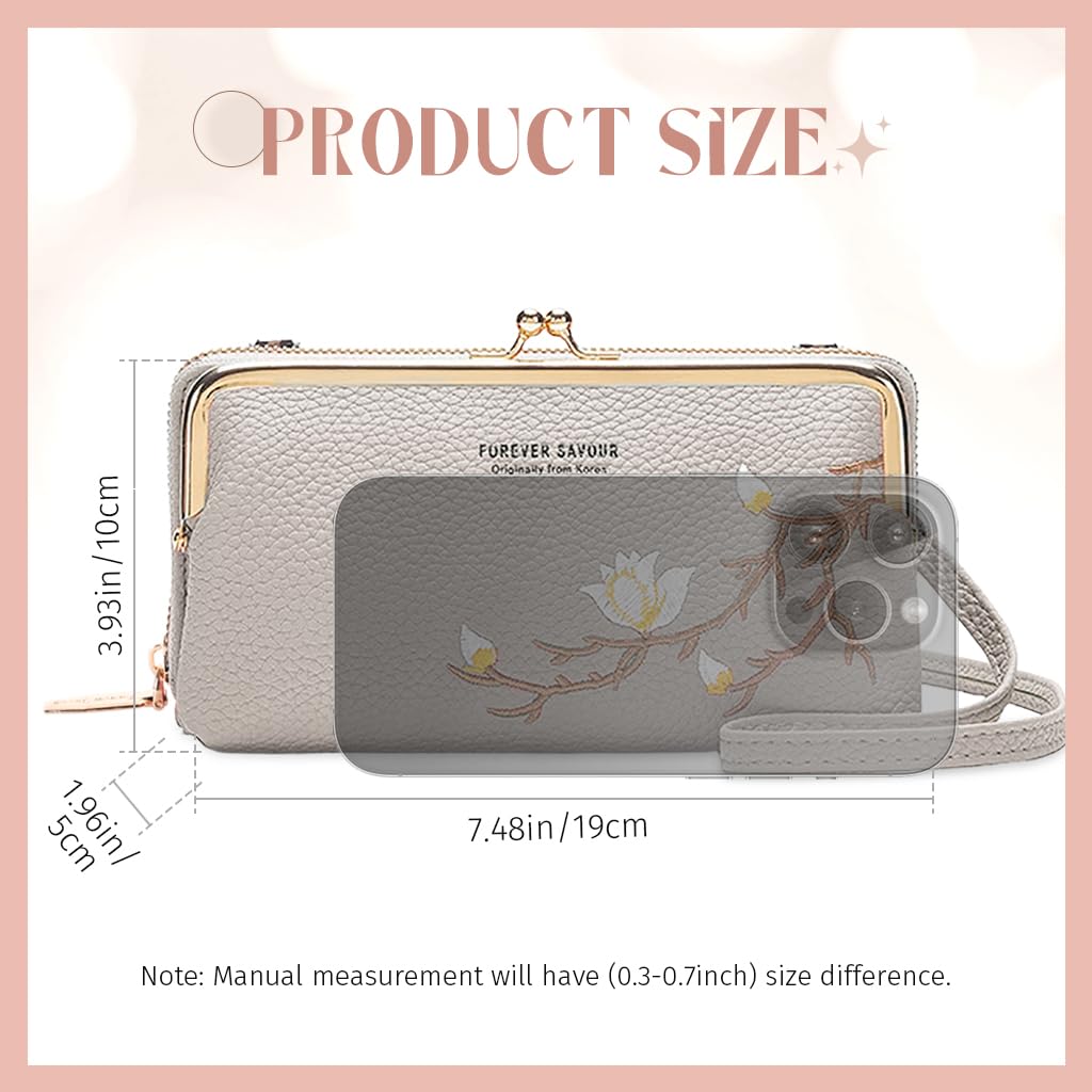 ZIBUYU Small Crossbody Cell Phone Purse for Women with Multi‑Compartment Organizer | Adjustable Strap for Travel and Daily Use