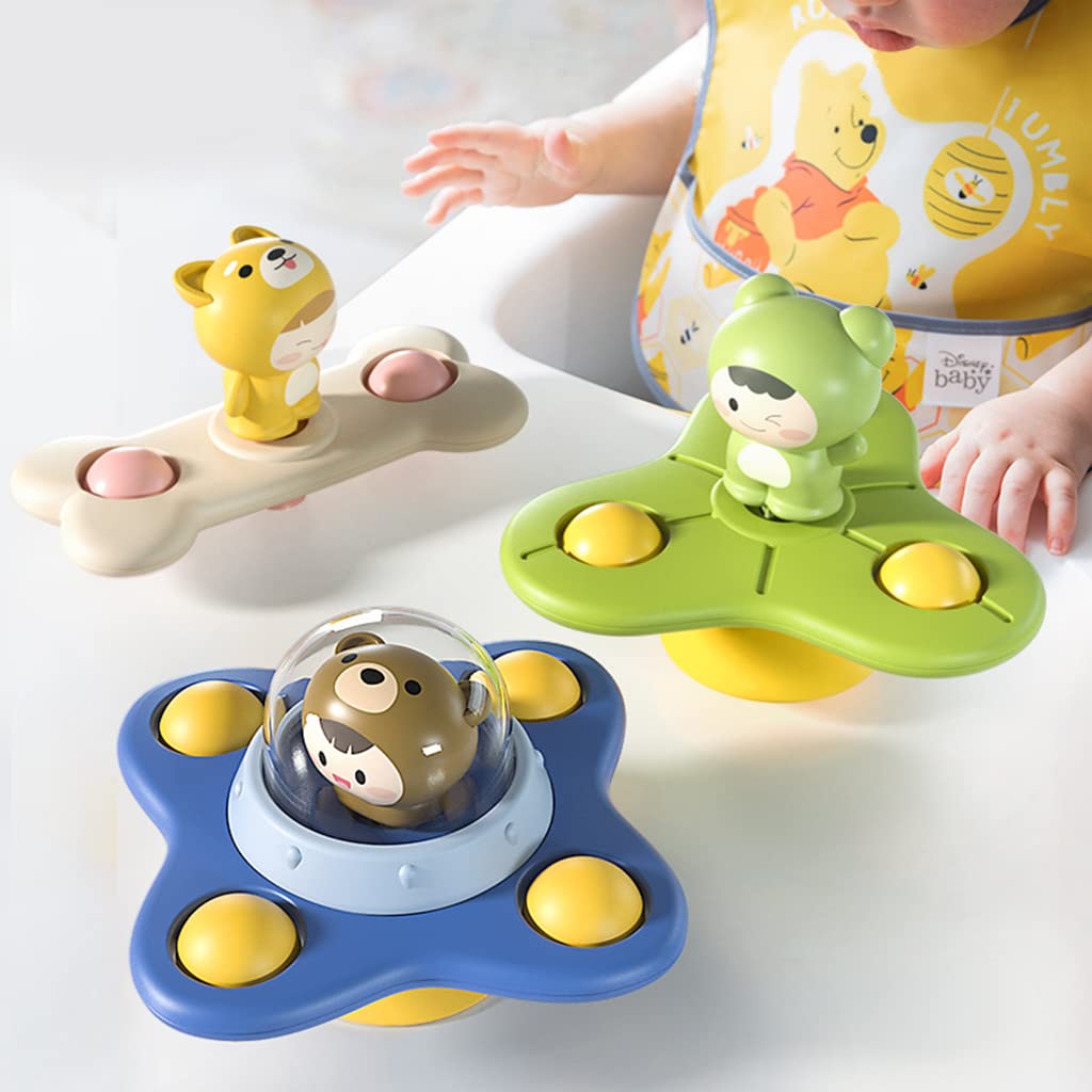 PATPAT® Baby Bath Toys 3 PCS Sensory Toys for Kids Newborn Toys for Baby High Chair Tray Bath Table Window Airplane Travel, Montessori Learning Toys & Gifts for Baby Toddlers Boys Girls 1-3 Years Old