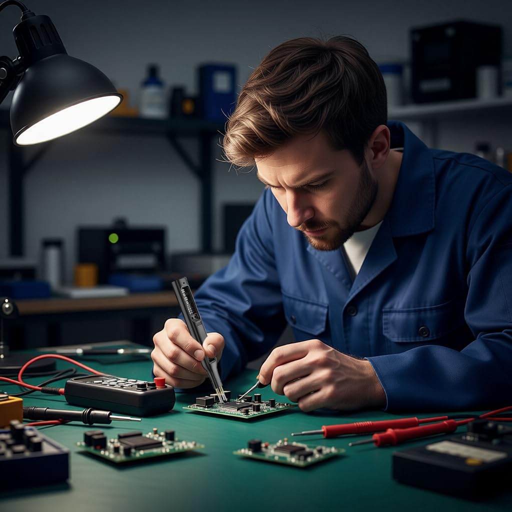 Serplex Multi Function Transistor Tester for Electronics Repair with LED Display and Dual Power