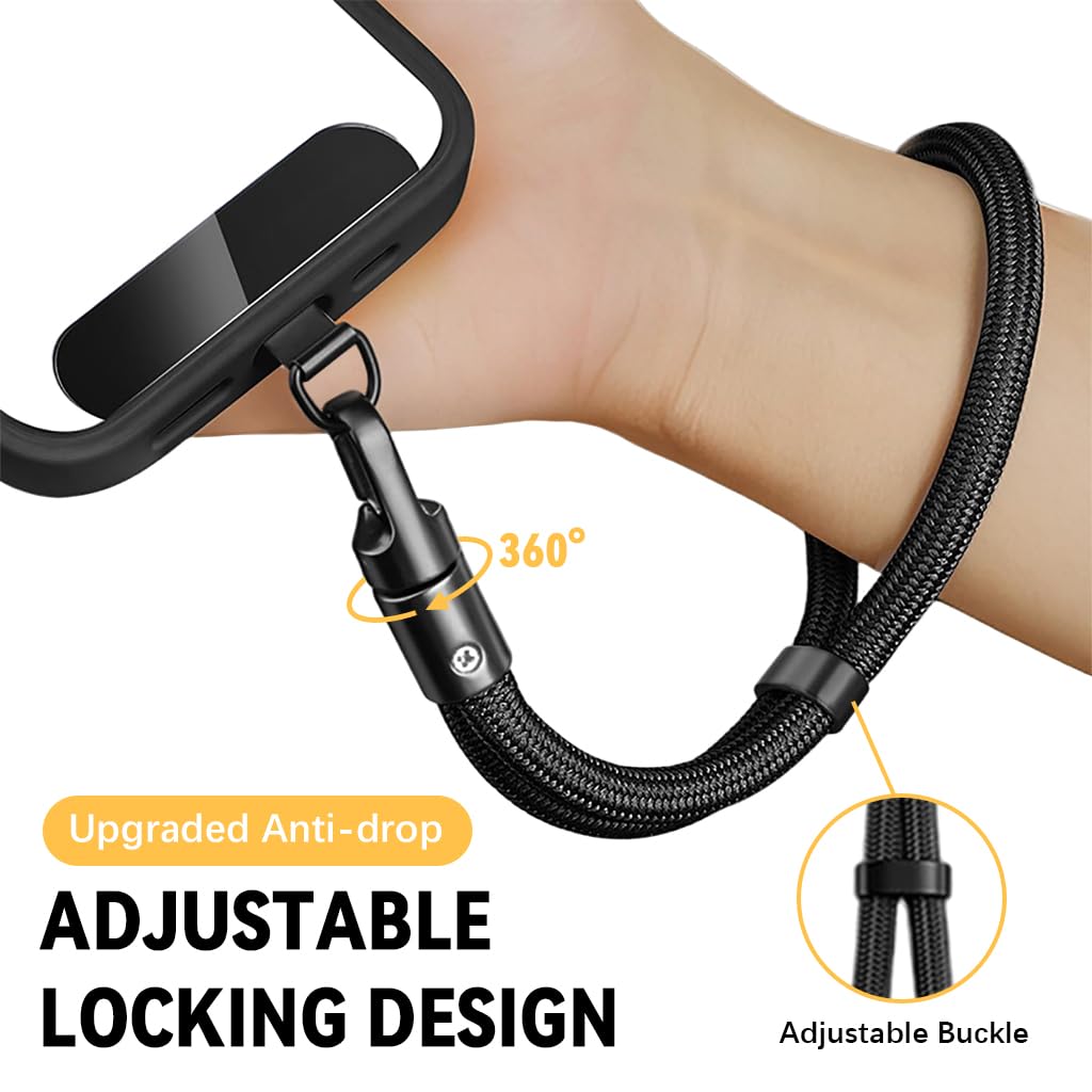 ZORBES Phone Lanyards for Case with 360 Degree Swivel Quick Release | 2 Pack Nylon Wristlets