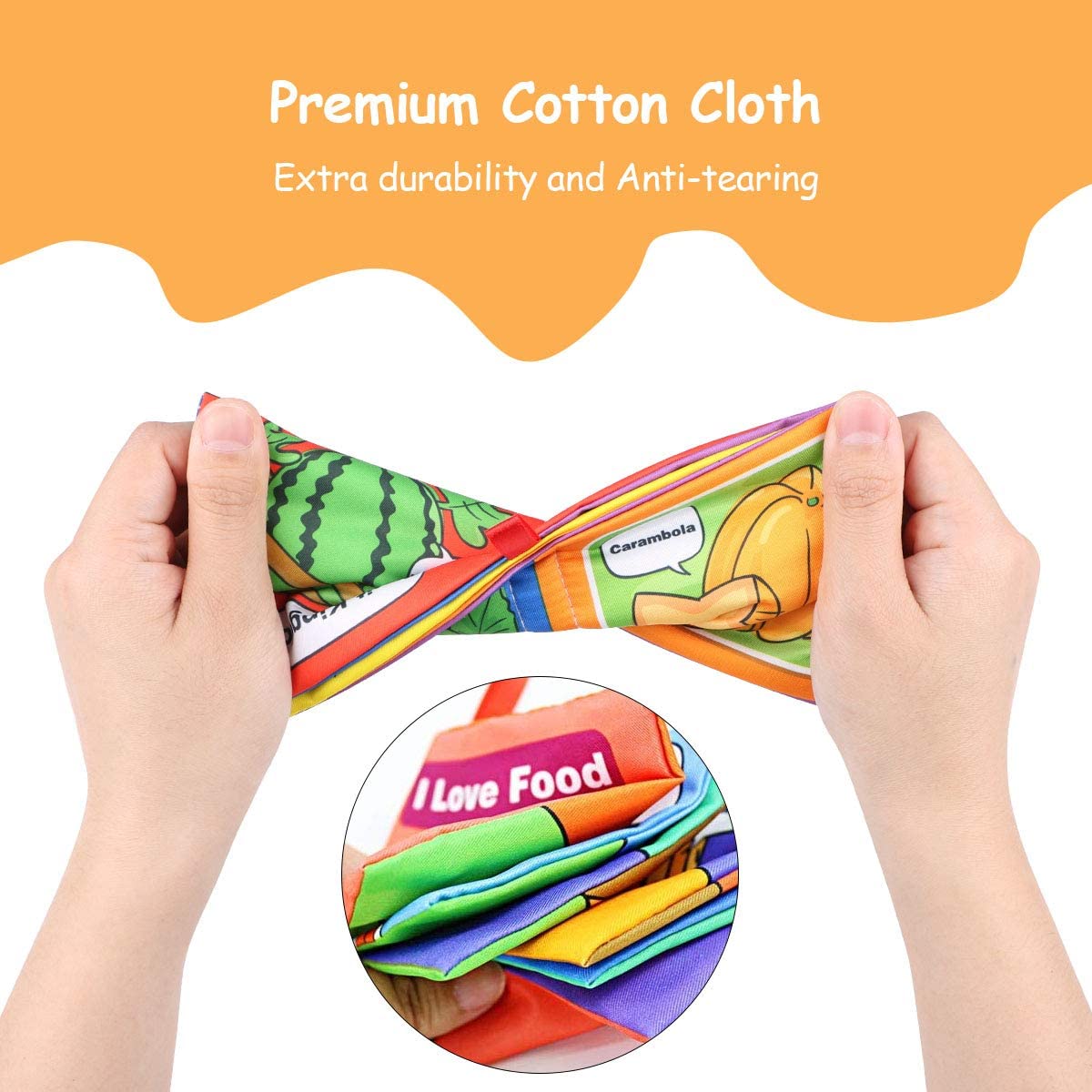 SNOWIE SOFT Cloth Books for Babies with Crinkle Sound Paper and 6 Learning Themes | Gift Box Set