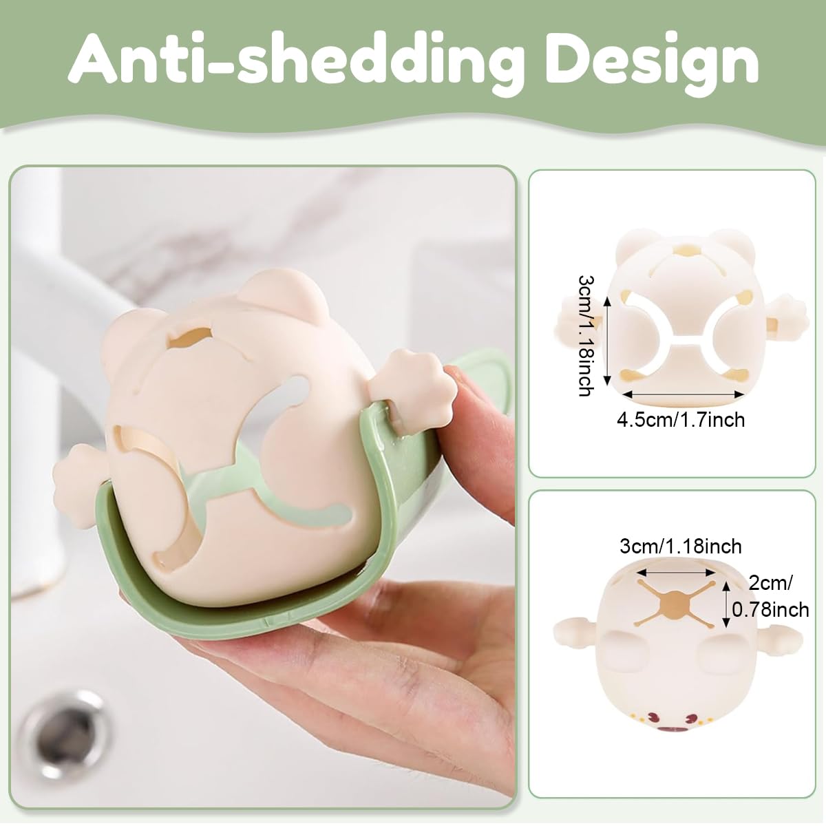 SNOWIE SOFT Water Faucet Extender for Kids with U Channel Clip On Design 2 PCS | BPA Free Green