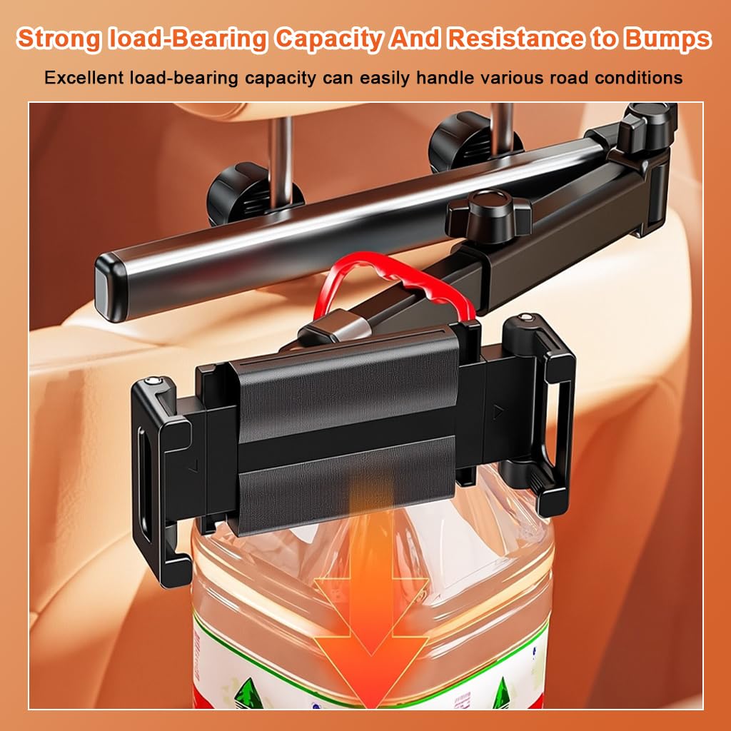 STHIRA Aluminum Alloy Car Tablet Holder for Headrest with 360° Swivel | Fits Devices Up to 13 in