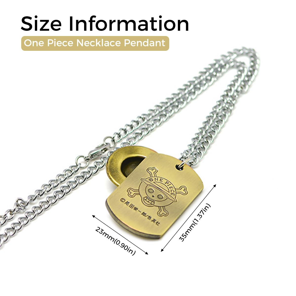 Zibuyu Anime Pendant Necklace for Men and Women featuring Monkey the Luffy Cosplay | Straw Hat Pirates Chain Accessory