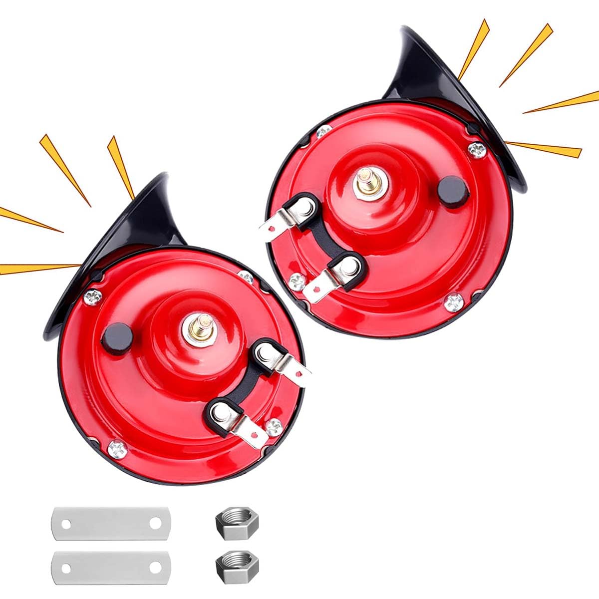 STHIRA Vehicle Horns for Cars and Trucks featuring 300dB Air Trumpet with Mounting Bracket | 12V Universal Installation