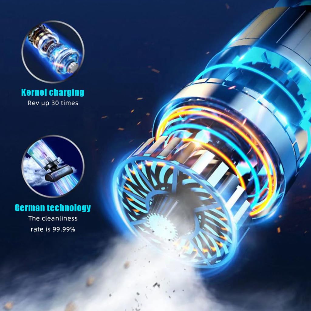 ZORBES Electric Compressed Air Duster for Car and Home with 120W 10000Pa Suction | 42000RPM Handheld Vacuum featuring 4000mAh Battery
